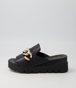 RAZZY MI BLACK BLACK&BLACK LEATHER SOLE