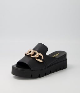 RAZZY MI BLACK BLACK&BLACK LEATHER SOLE