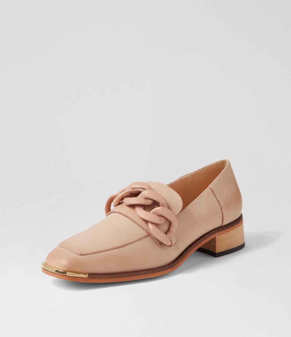 Freyah Nude Leather Heels by Midas | Shop Online at Styletread