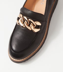 OSIE MI BLACK BLACK SOLE LEATHER