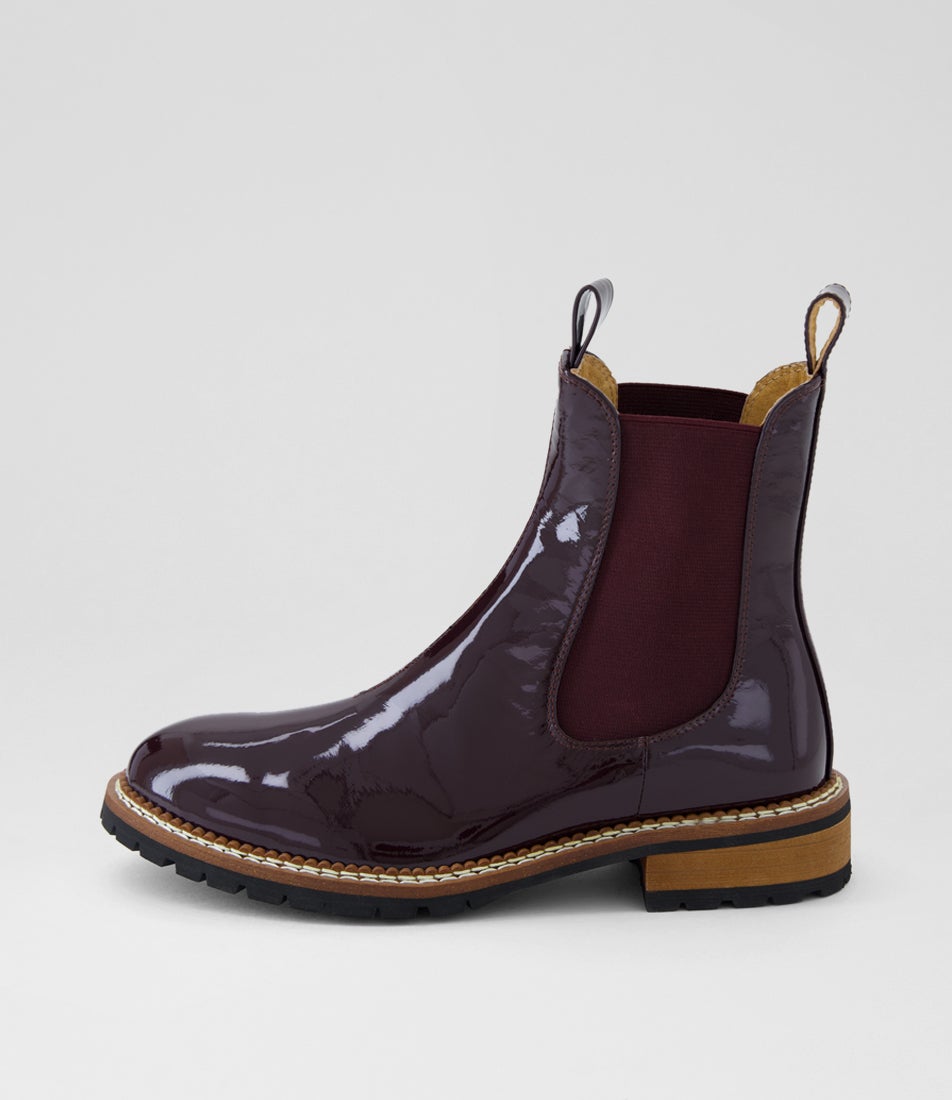 Rokkie Dark Burgundy Patent Leather Chelsea Boots Rokkie Dark Burgundy Patent Leather Chelsea Boots
