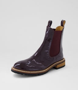 ROKKIE MI DK BURGUNDY PATENT LEATHER