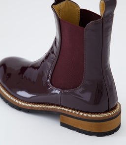 ROKKIE MI DK BURGUNDY PATENT LEATHER
