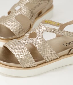 BRESSLE MI CHAMPAGNE WHITE SOLE LEATHER