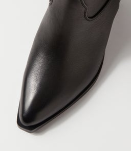 RIDERS MI BLACK BLACK HEEL LEATHER
