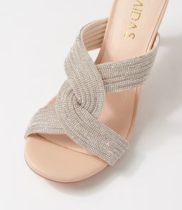 NALETO MI NUDE SILVER LEATHER JEWELS