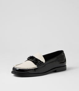QUILM MI BLACK IVORY PATENT LEATHER