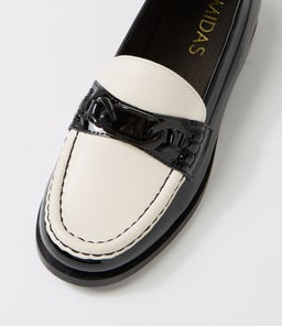QUILM MI BLACK IVORY PATENT LEATHER