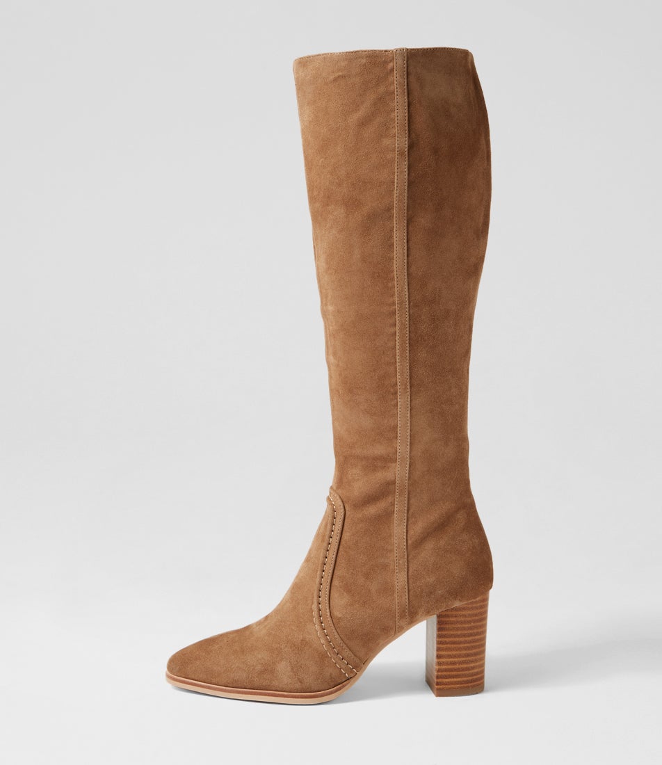 Ammla Light Choc Suede Knee High Boots
