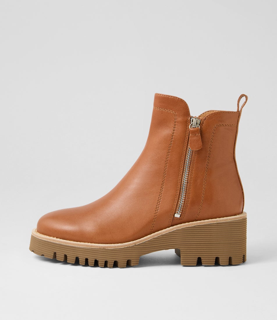 Dissel Dark Rum Leather Ankle Boots Dissel Dark Rum Leather Ankle Boots