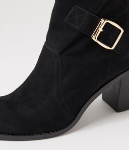 TIFET MI BLACK BLACK HEEL SUEDE