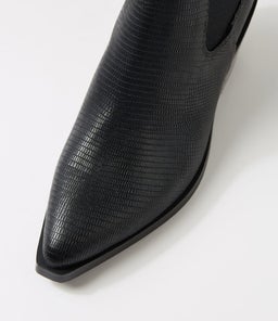 RIGE MI BLACK LIZARD LEATHER