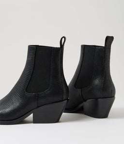 RIGE MI BLACK LIZARD LEATHER