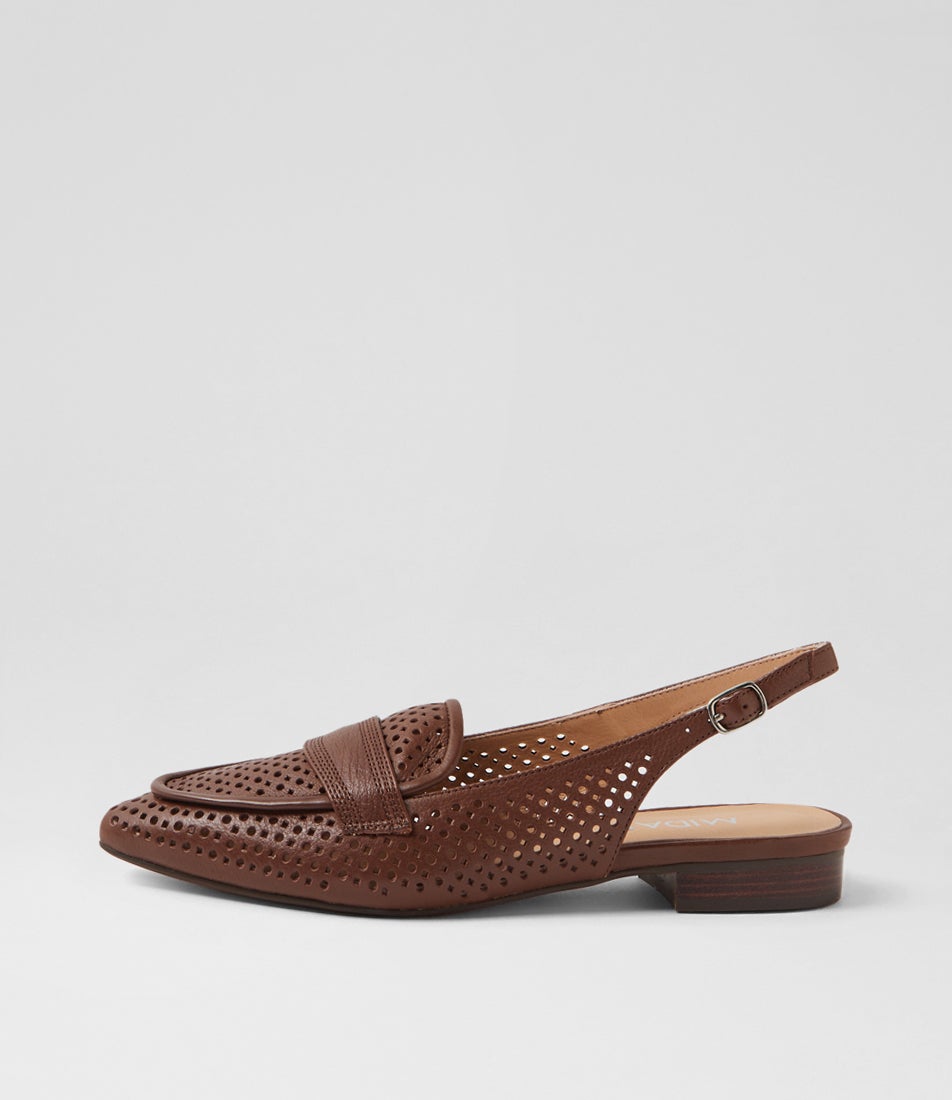 Della Mocca Leather Slingbacks Della Mocca Leather Slingbacks