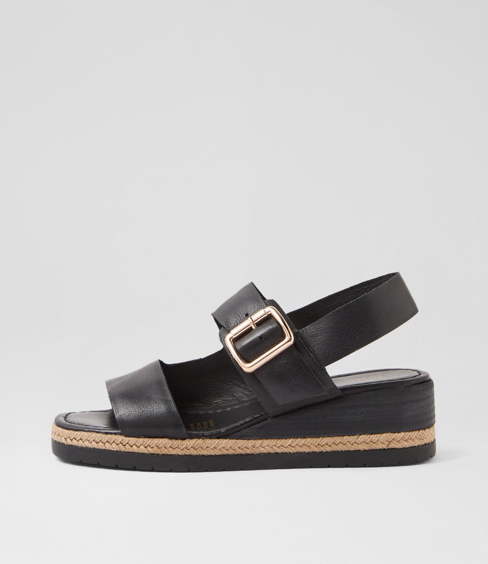 Issy Black Leather Sandals Issy Black Leather Sandals