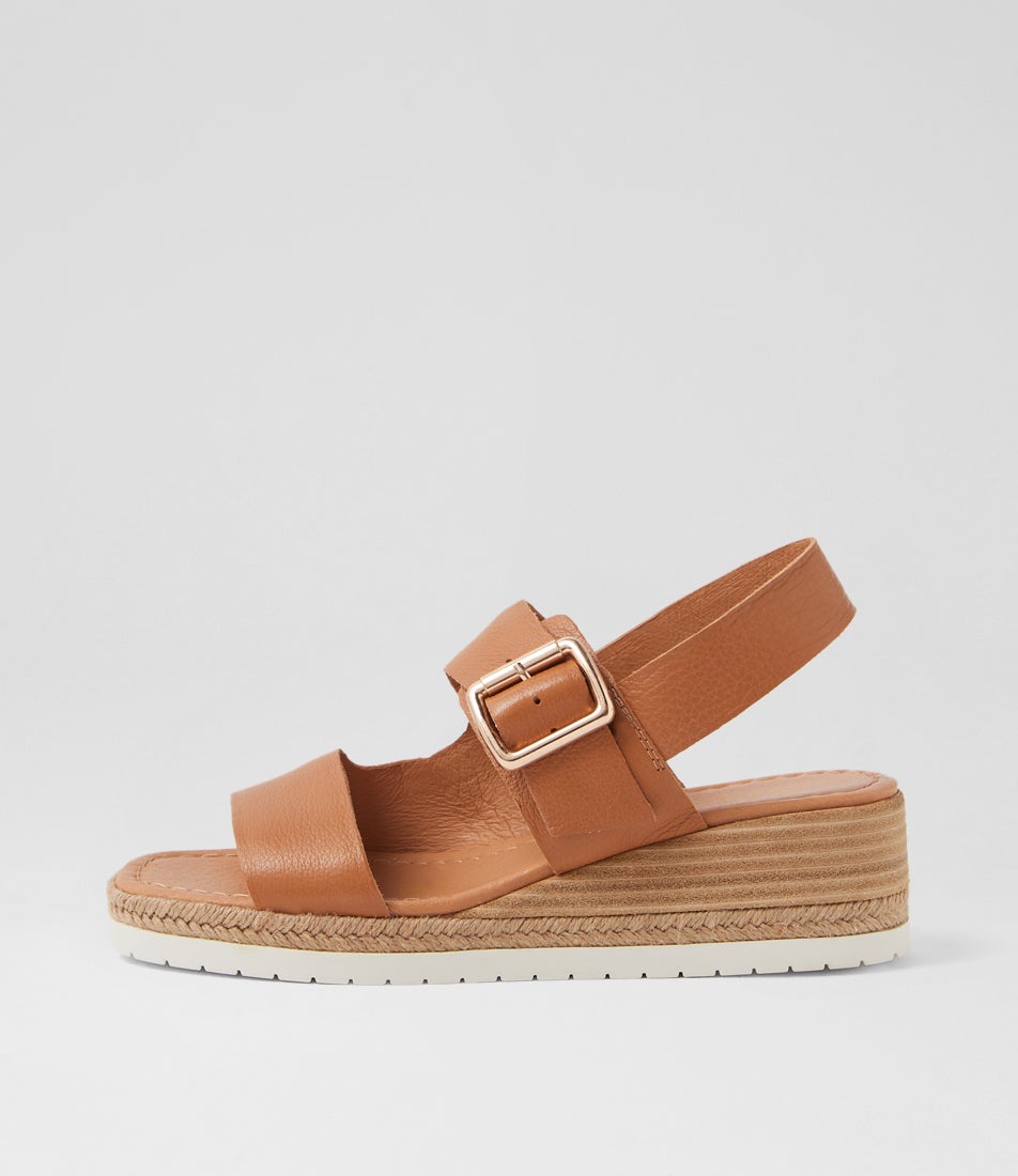 Issy Dark Tan Leather Sandals