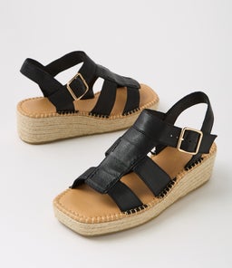 YESMA MI BLACK NATURAL ROPE LEATHER