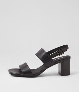 JENNAL MI BLACK BLACK HEEL LEATHER