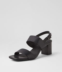 JENNAL MI BLACK BLACK HEEL LEATHER
