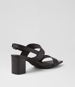 JENNAL MI BLACK BLACK HEEL LEATHER