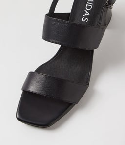 JENNAL MI BLACK BLACK HEEL LEATHER