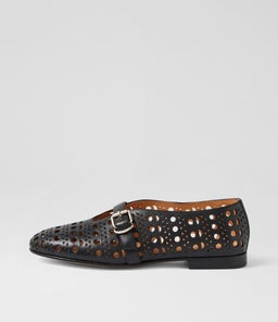 UGGY MI BLACK LEATHER