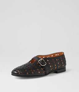 UGGY MI BLACK LEATHER