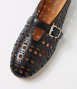 UGGY MI BLACK LEATHER