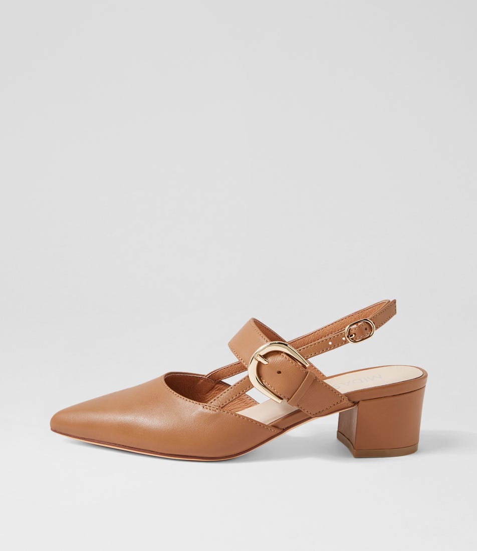 Atten Tan Leather Heels Atten Tan Leather Heels