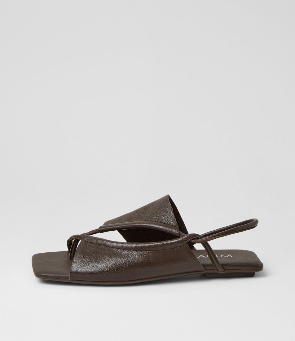 Eggan Choc Leather Sandals