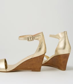 HALLAY MI PALE GOLD NATURAL HEEL LEATHER