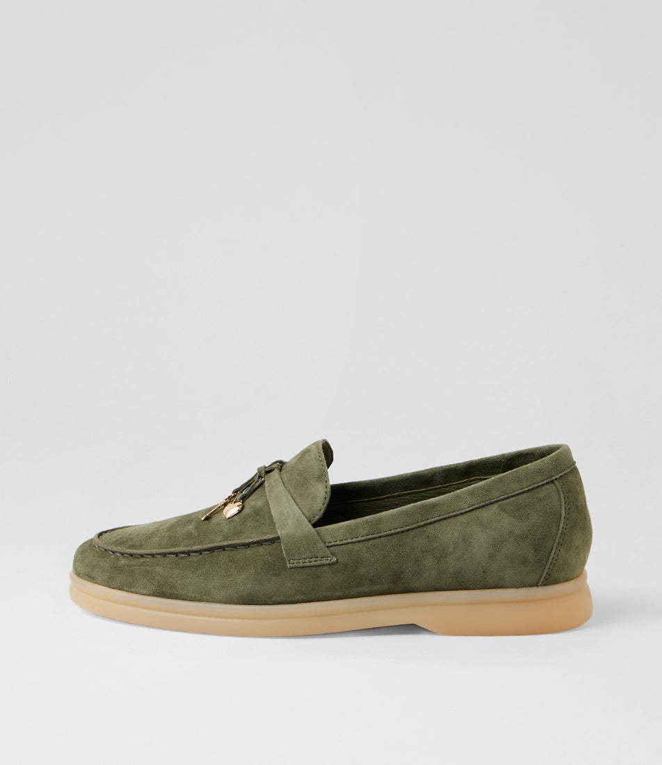 Lydon Khaki Suede Loafers Lydon Khaki Suede Loafers