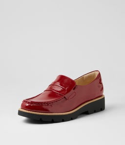 DORKY MI DK RED BLACK SOLE PATENT LEATHER