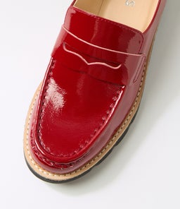 DORKY MI DK RED BLACK SOLE PATENT LEATHER