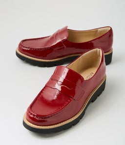 DORKY MI DK RED BLACK SOLE PATENT LEATHER