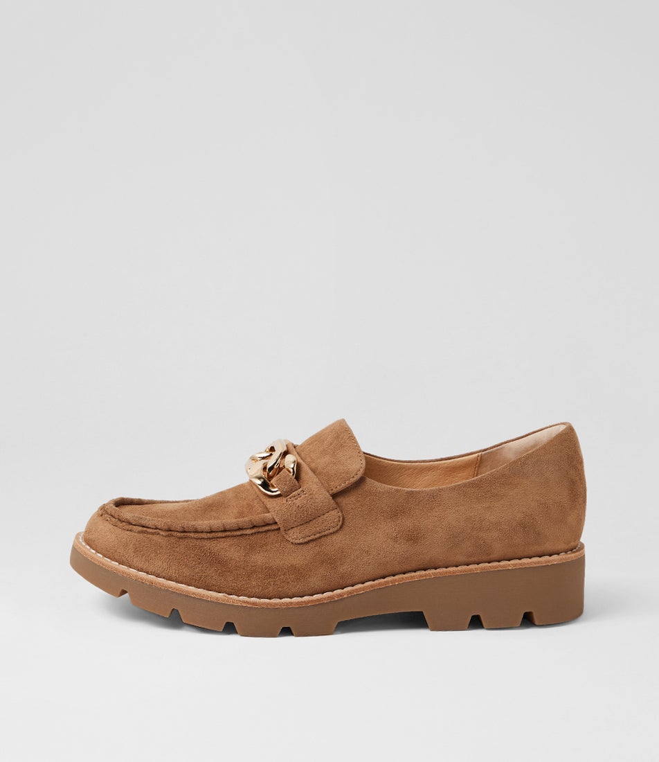 Drizza Light Choc Suede Loafers