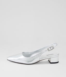 CLEMME MI SILVER TEXTURED LEATHER