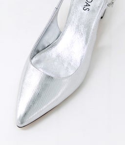 CLEMME MI SILVER TEXTURED LEATHER