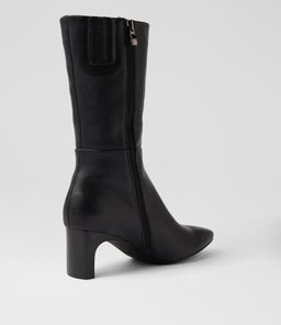 SEENAR MI BLACK BLACK HEEL LEATHER