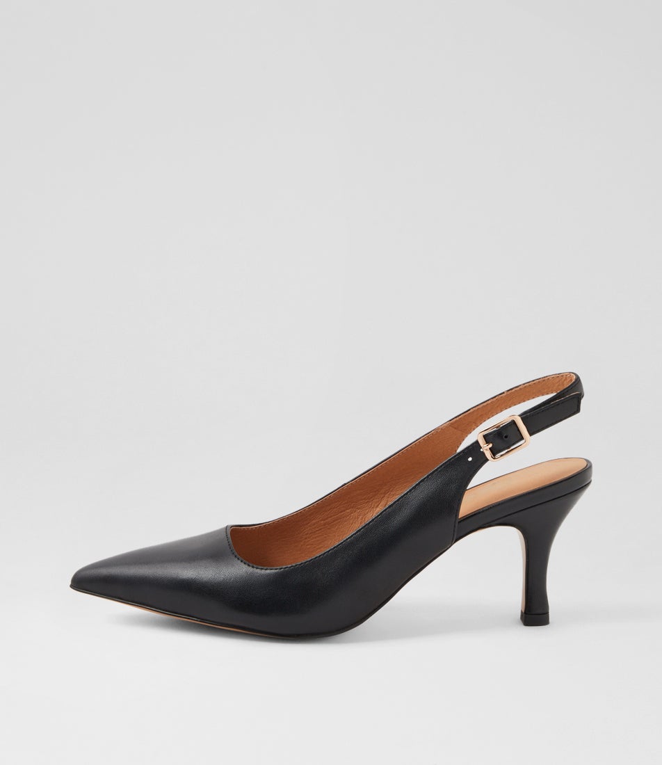 Tirama Black Leather Heels Tirama Black Leather Heels