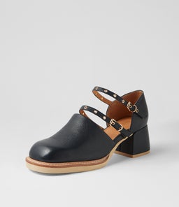 ACCESSA MI NAVY TUMBLE LEATHER