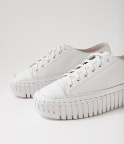 BEGUILE MI WHITE WHITE LEATHER TUMBLE LEATHER