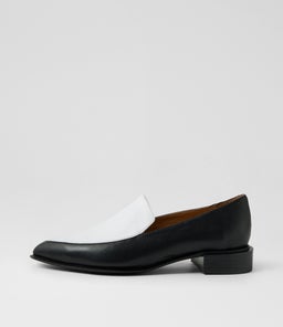 EATIT MI BLACK WHITE LEATHER