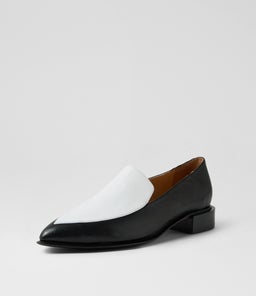 EATIT MI BLACK WHITE LEATHER
