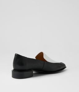 EATIT MI BLACK WHITE LEATHER
