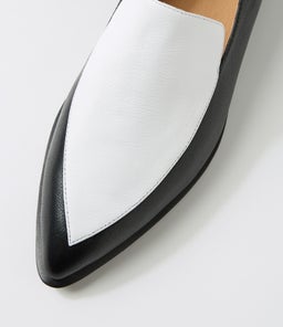 EATIT MI BLACK WHITE LEATHER