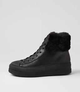 GERIKO MI BLACK BLACK LEATHER FUR
