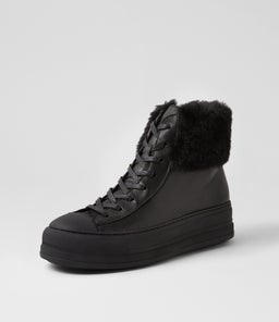 GERIKO MI BLACK BLACK LEATHER FUR