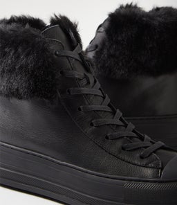 GERIKO MI BLACK BLACK LEATHER FUR