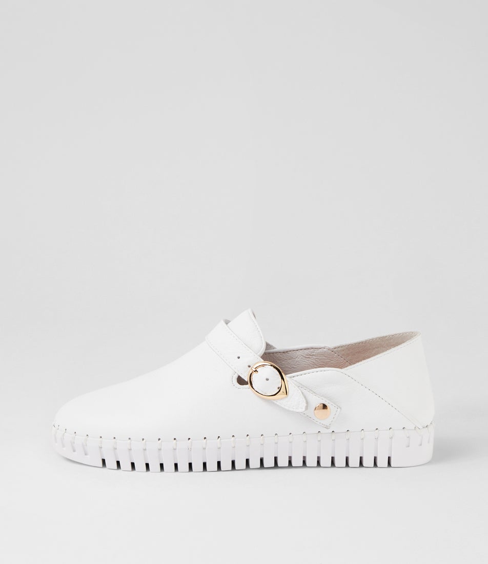 Halpha White Leather Sneakers